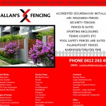 Allans Fencing - Single Page website design